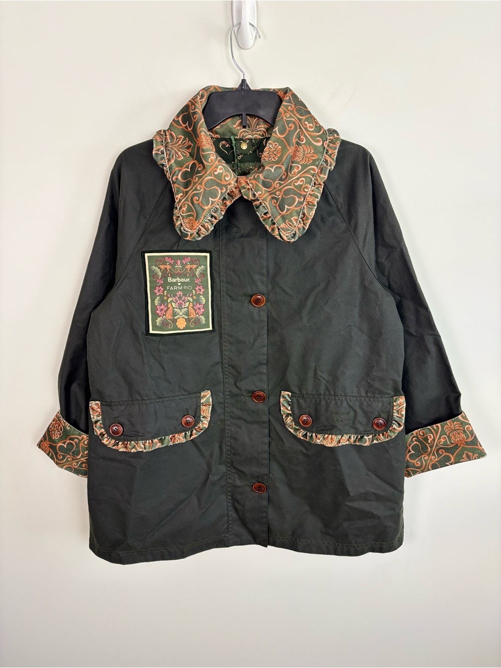 Anthropologie Barbour x FARM RIO Maria-Clara Waxed Jacket - Picture 3 of 15